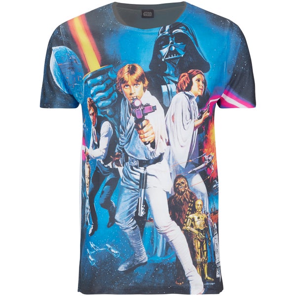 Star Wars Classic Poster Heren T-Shirt - Zwart