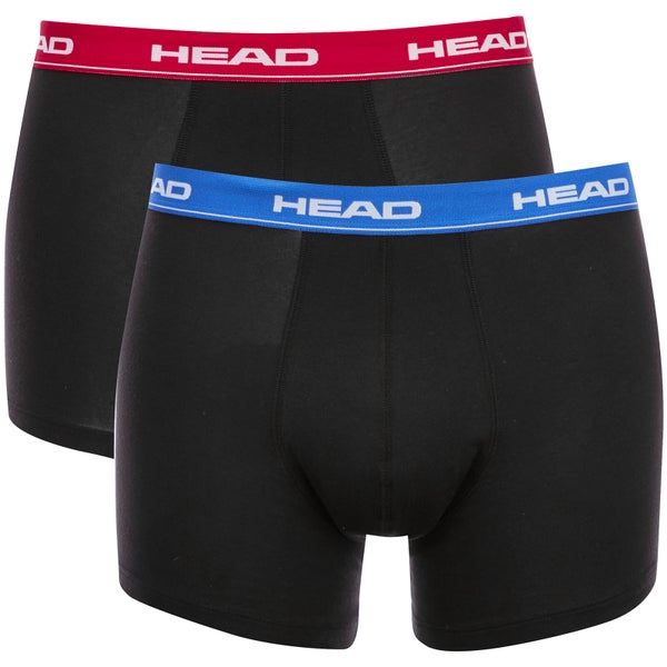 Lot de 2 Boxers Head pour Homme - Noir / Rouge / Bleu