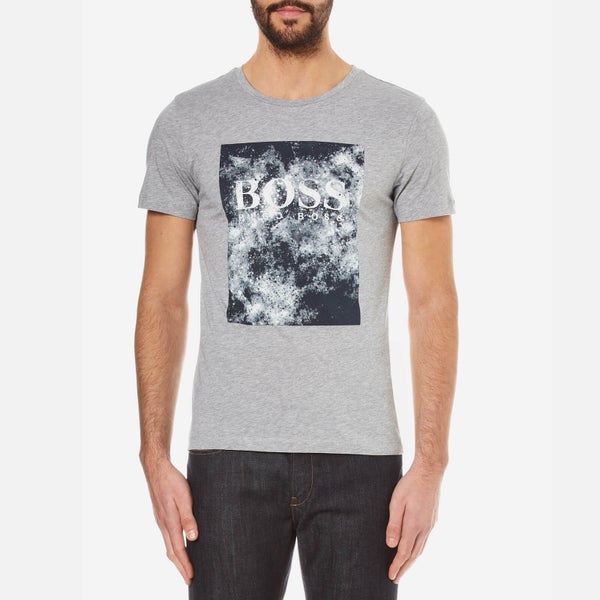 BOSS Orange Men's Theon Printed Crew Neck T-Shirt - Dark Grey