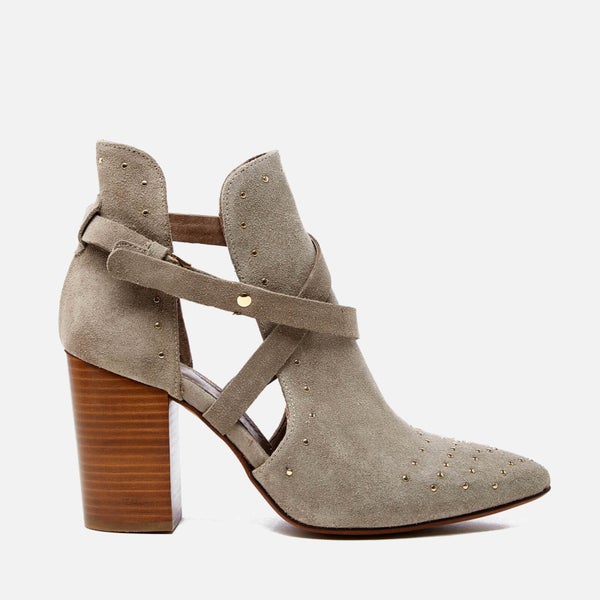 Hudson London Women's Jura Suede Studded Heeled Ankle Boots - Taupe