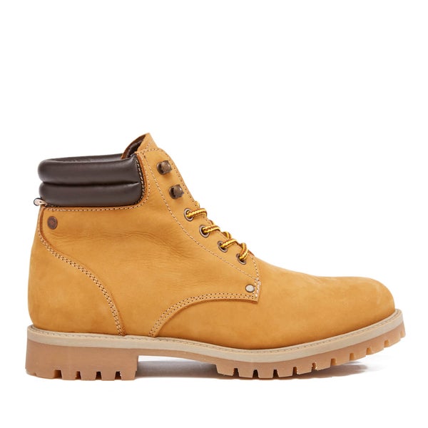 Jack & Jones Men's Stoke Nubuck Worker Boots - Honey