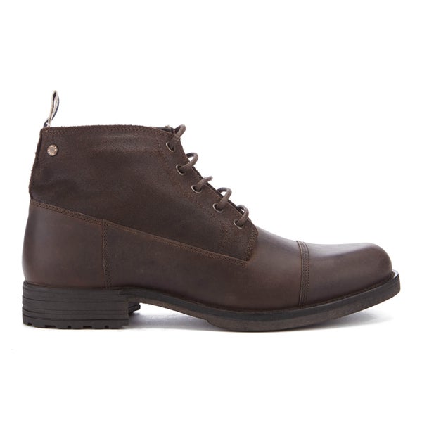 Jack & Jones Men's Sirca Leather Lace Up Boots - Brown Stone
