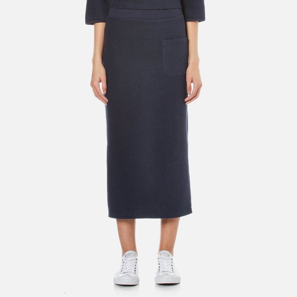 Selected Femme Women's Jula Slit Sweat Skirt - Dark Sapphire