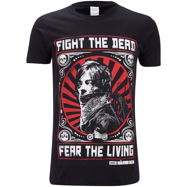 T-Shirt Homme The Walking Dead Fight the Dead - Noir