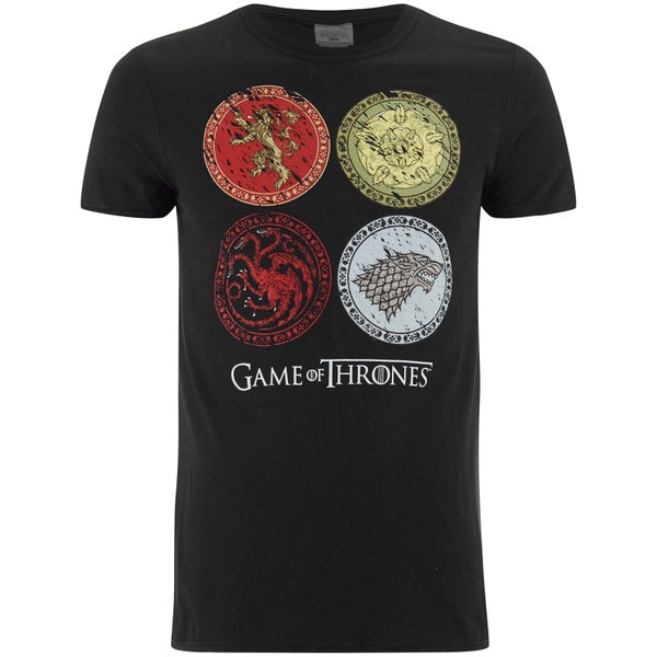 T-Shirt Homme Game of Thrones House Crests - Noir