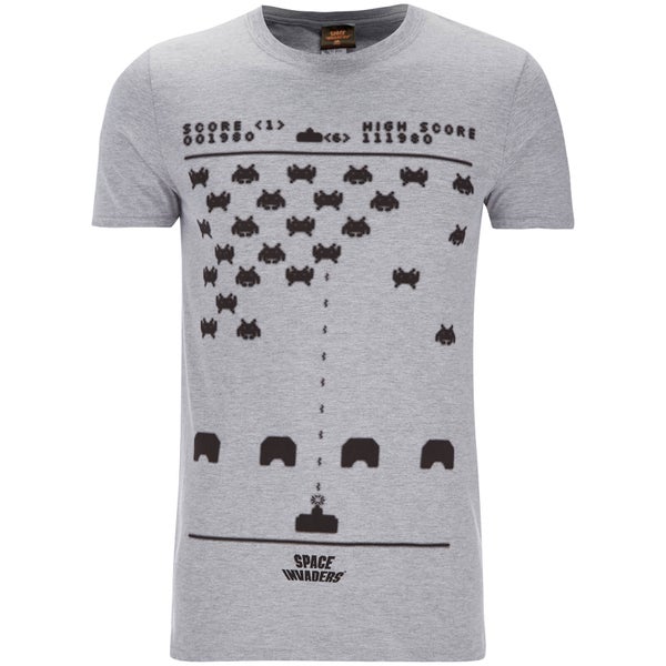 Atari Men's Space Invaders Gaming T-Shirt - Grey
