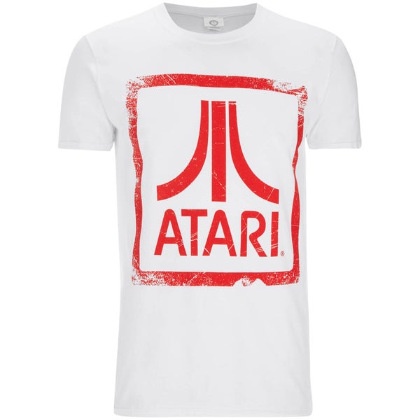 Atari Square Logo Heren T-Shirt - Wit
