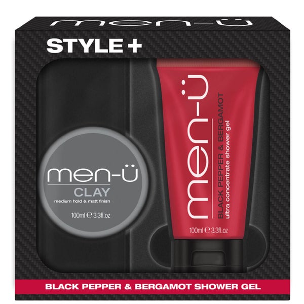 men-u Style+ Black Pepper & Bergamot Shower Gel 100ml - Clay