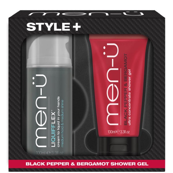 men-u Style+ Black Pepper & Bergamot Shower Gel 100ml - Liquifflex