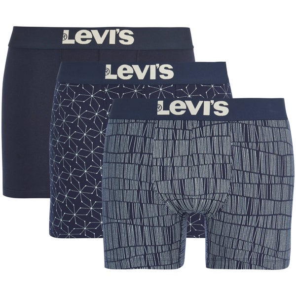 Levi's Men's 3-Pack Boxers Gift Box - Indigo