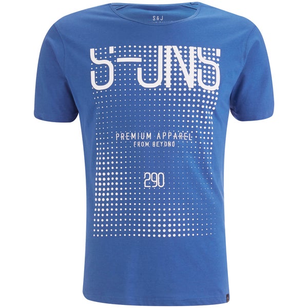 Smith & Jones Men's Cenotaph Print T-Shirt - Classic Blue