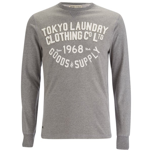 Tokyo Laundry Men's Point Hendrick Long Sleeve Top - Mid Grey Marl