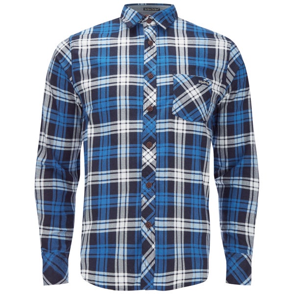 Tokyo Laundry Men's Carlsson Flannel Long Sleeve Shirt - True Blue