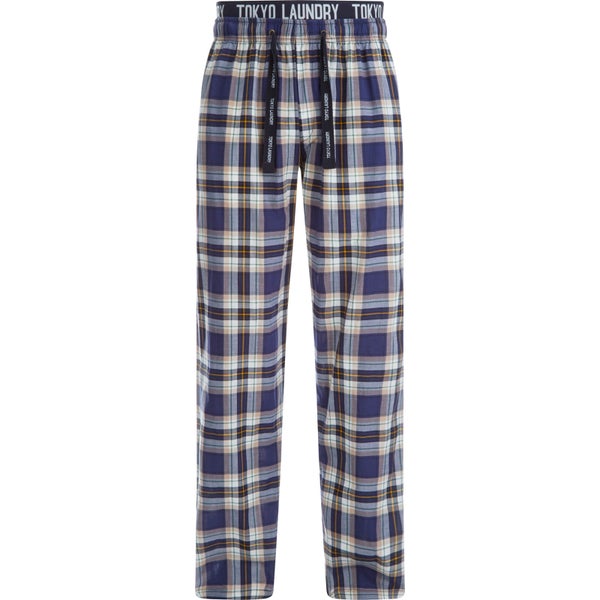 Tokyo Laundry Men's Clissold Poplin Check Lounge Pants - Blue