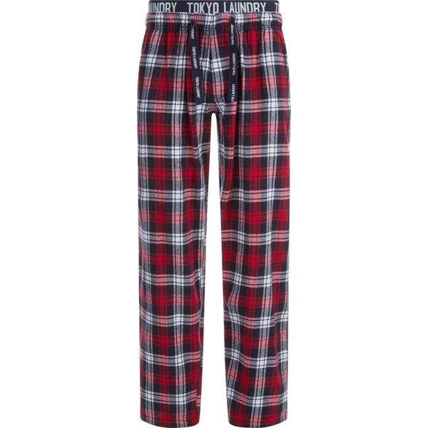 Tokyo Laundry Men's Cordella Flannel Lounge Pants - Red Check