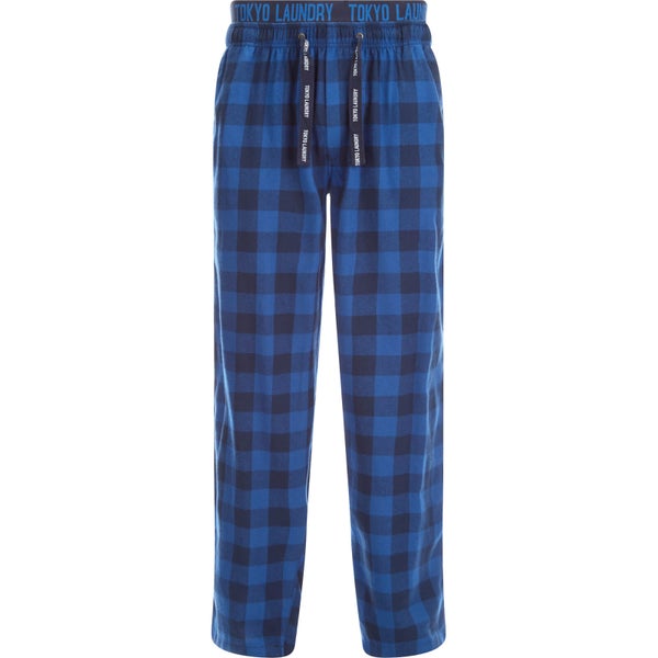 Tokyo Laundry Men's Cliffords Flannel Lounge Pants - Navy Check