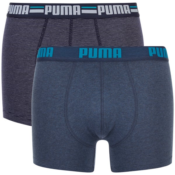Puma Men's 2-Pack Striped Boxers - Blue/Navy