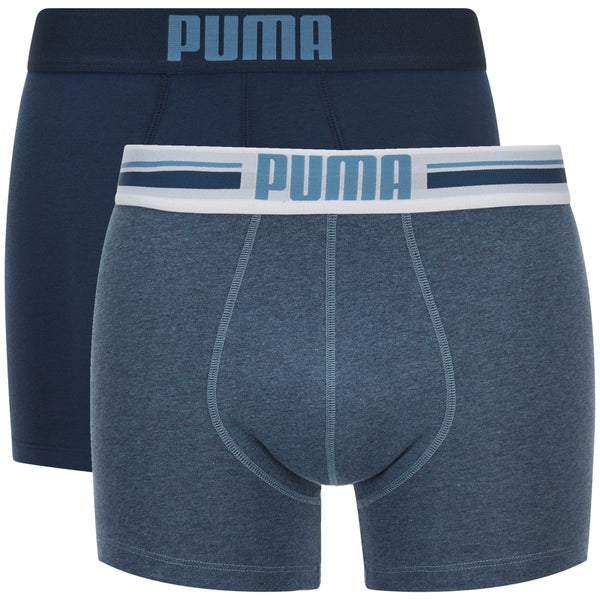 Puma Men's 2-Pack Placed Logo Boxers - Blue