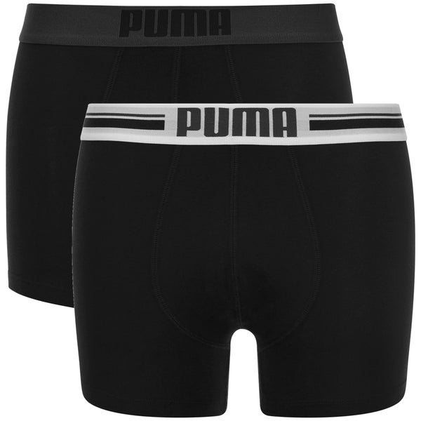 Puma Men's 2-Pack Placed Logo Boxers - Black
