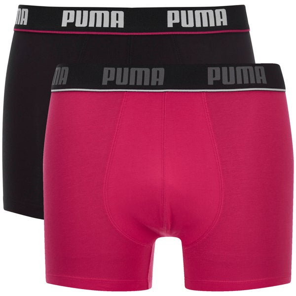 Puma Men's 2-Pack Boxers - Pink/Black
