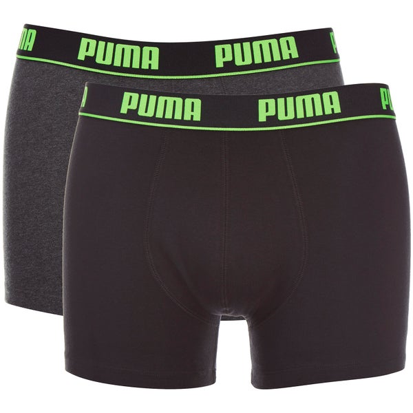 Puma Men's 2-Pack Boxers - Grey/Black
