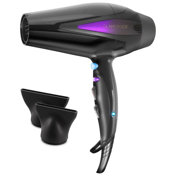 Фен для укладки волос Premium Hair System Ultra от Glamoriser – черный
