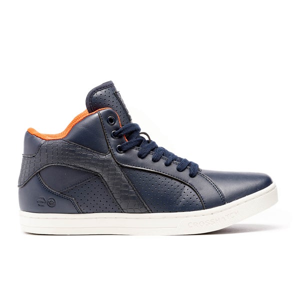 Crosshatch Herren Berkane High Top Trainers - Navy Blazer