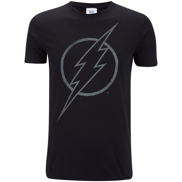 DC Comics Herren The Flash Line Logo T-Shirt - Schwarz
