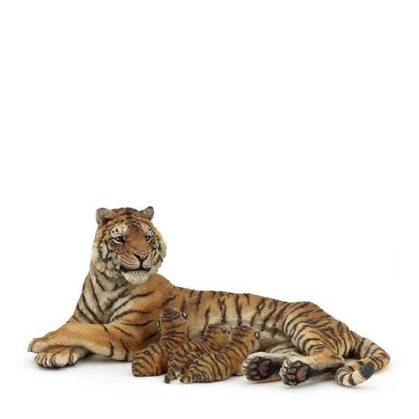 Papo Wild Animal Kingdom: Lying Tigress Nursing