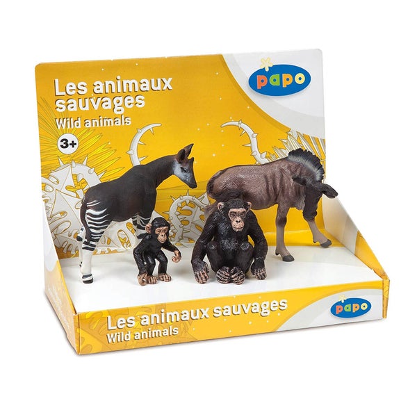 Papo Wild Animal Kingdom: Display Box Wild Animals 1 (4 Figurines)
