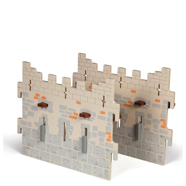 Papo ère médiévale : Château fort - 2 grands murs (quatrième Set)