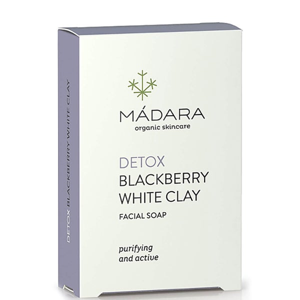 Sabão Purificante de Rosto Blackberry White Clay da MÁDARA 70 g