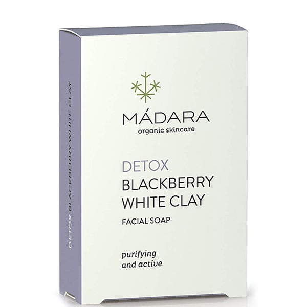 MÁDARA Blackberry White Clay Clarifying Face Soap 70 g