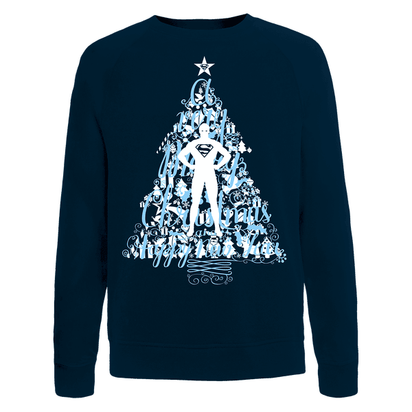 DC Comics Men's Batman Fairisle Weihnachts-Sweatshirt – Navy
