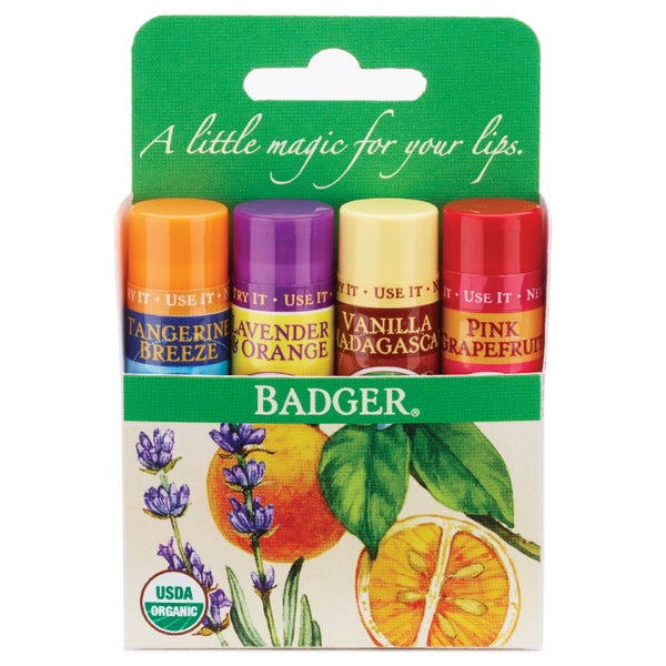 Badger Coffret Boîte Soin des Lèvres (Vert)