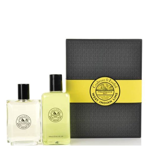 CRABTREE & EVELYN WEST INDIAN LIME COLOGNE & BODY WASH DUO