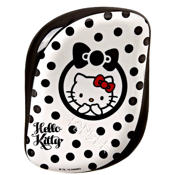 Brosse à cheveux compacte démêlante Hello Kitty - noire / blanche