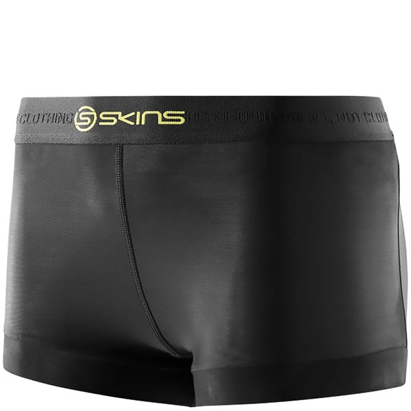 Skins DNAmic Women's Booty Shorts - Black/Limoncello