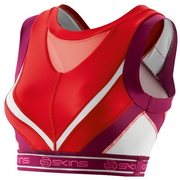 Skins DNAmic Women's Vest Crop Top - Rossa
