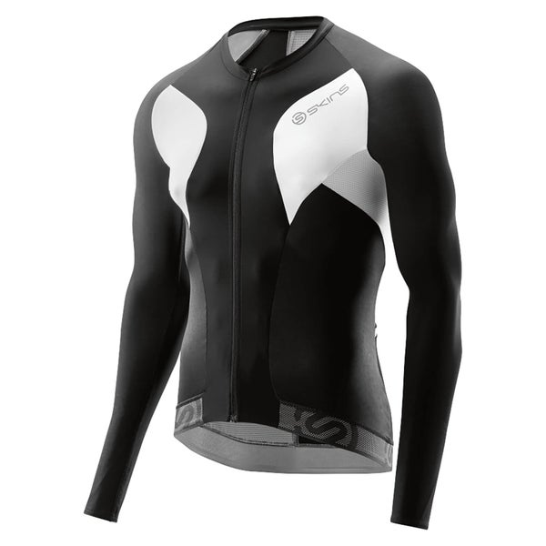 Skins Cycle Men's Tremola Due Long Sleeve Jersey - Black/White
