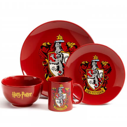 Harry Potter Gryffindor 4 Piece Ceramic Dinner Set