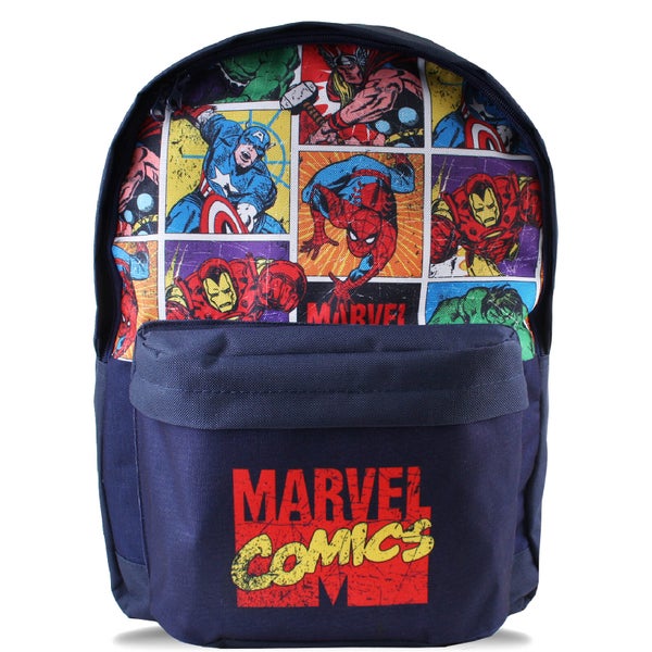 Marvel Men's Character Squares Backpack - Navy
