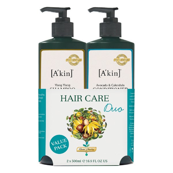 A'kin confezione duo shampoo ylang ylang e avocado - balsamo alla calendula 500 ml
