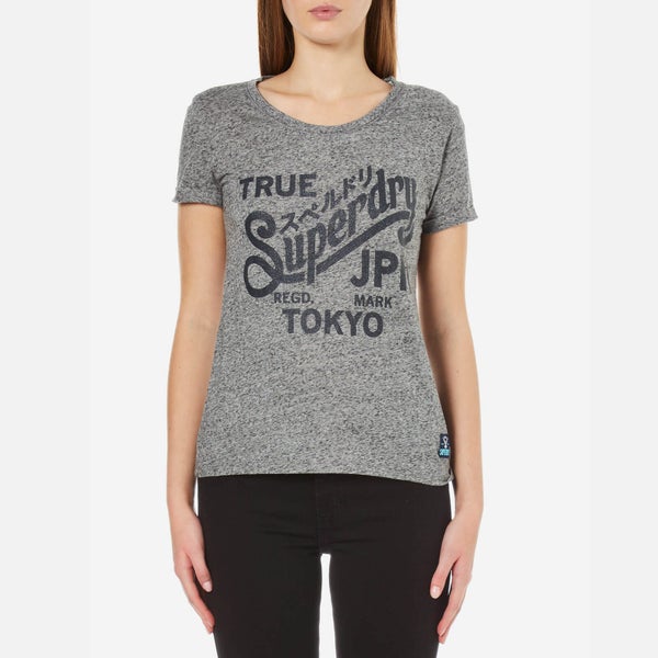 Superdry Women's Keep It T-Shirt - Grey Marl/Black/Snowy