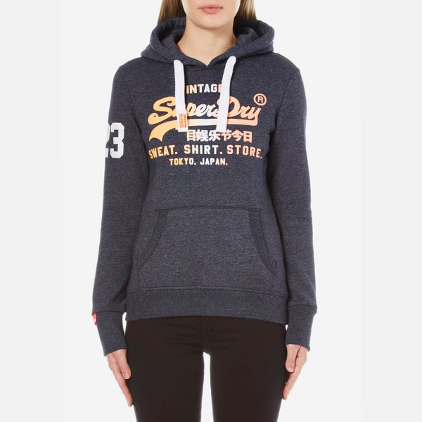 Superdry Women's Sweatshirt Store Side Fade Hoody - Nautical Navy Grit
