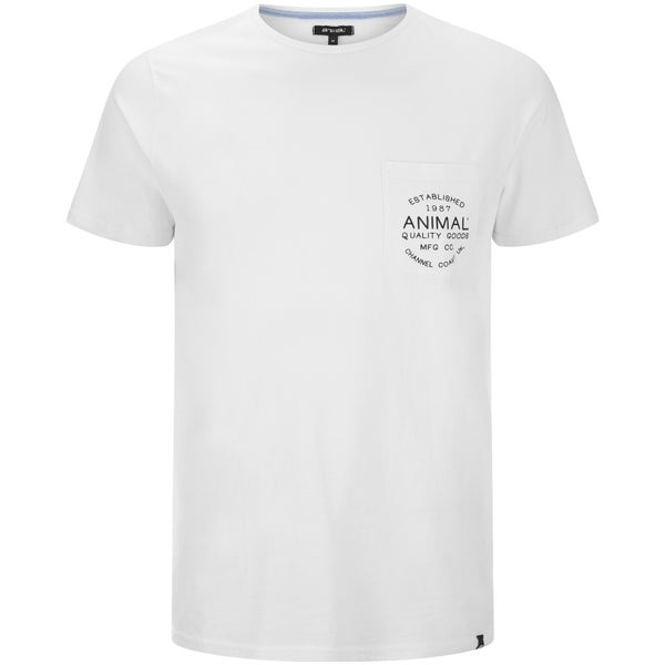 Animal Men's Crafted Back Print T-Shirt - White