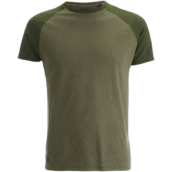 Threadbare Men's Abbot Raglan Sleeve T-Shirt - Khaki Marl