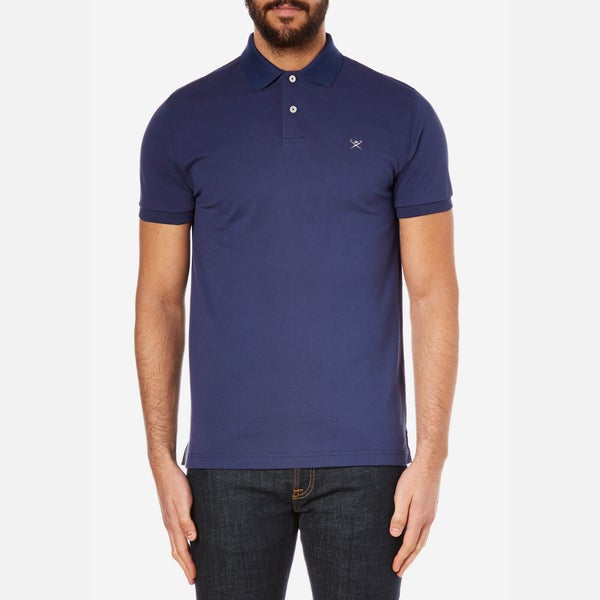 Hackett London Men's Tailored Logo Polo Shirt - Blue/Grey
