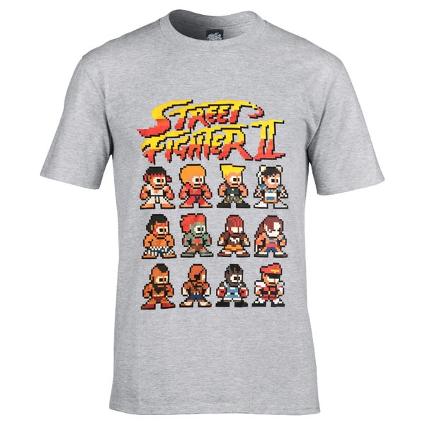 Capcom Street Fighter Men's Street Fighter II T-Shirt - Grey