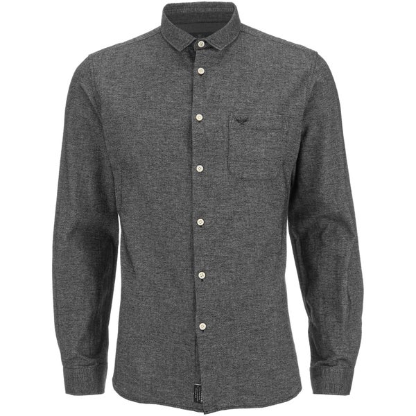 Threadbare Men's Harrison Long Sleeve Shirt - Charcoal